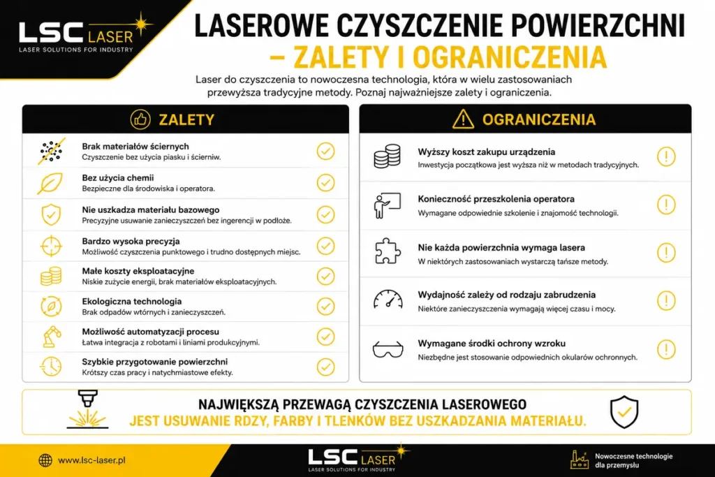 jakie zalety i wady czyszczenia laserowego wyr&oacute;żniamy